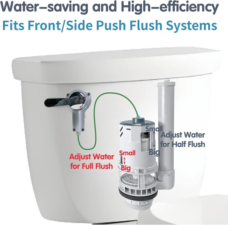 Vootenec Toilet Tank Replacement Kit for Lever-Handle Toilets - Includes Water-Saving 2-Inch Dual Flush Valve Replacement with Integrated Handle & Adjustable Fill Valve - Image 5